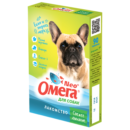 Омега Neo+ Свежее дыхание Лакомство для собак, 90 таблеток – интернет-магазин Ле’Муррр