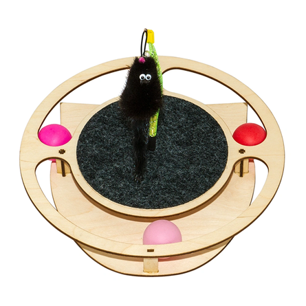 GoSi Круг Игровой комплекс для кошек с шариками, игрушкой и когтеточкой – интернет-магазин Ле’Муррр