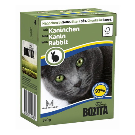 Bozita Кусочки паштета в соусе для взрослых кошек (с кроликом) – интернет-магазин Ле’Муррр
