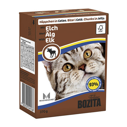Bozita Кусочки паштета в желе для взрослых кошек (с мясом лося) – интернет-магазин Ле’Муррр